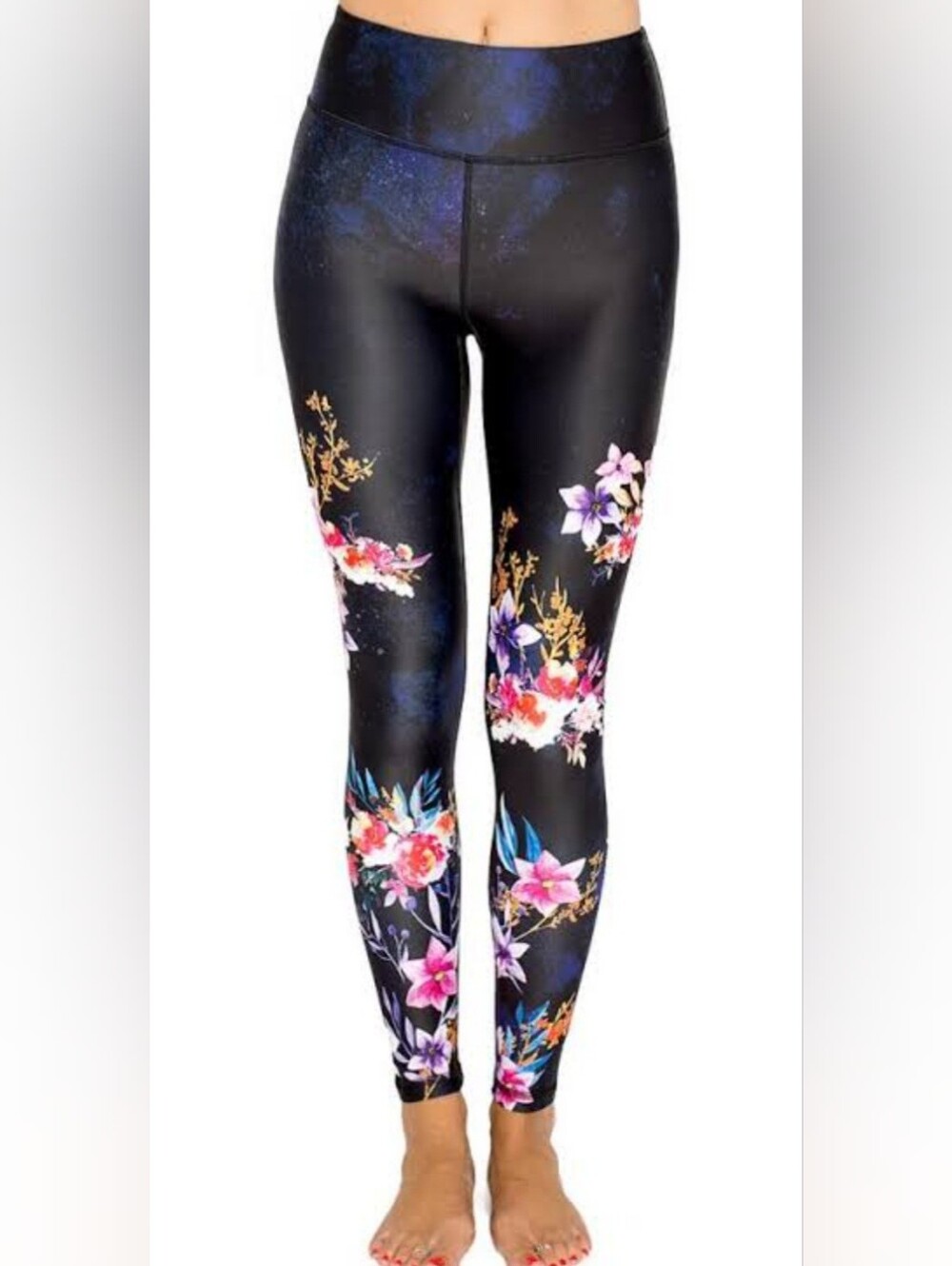 Silver Icing Black Floral Print Limited Edition Leggings Sz XS
